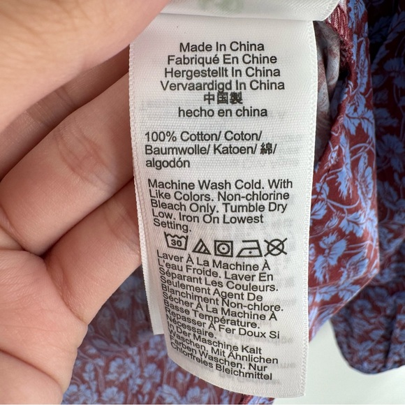 New! J. Crew Ruffle-collar Button-up Shirt in Liberty Toutouayette Fabric Size 2 - Picture 8 of 11